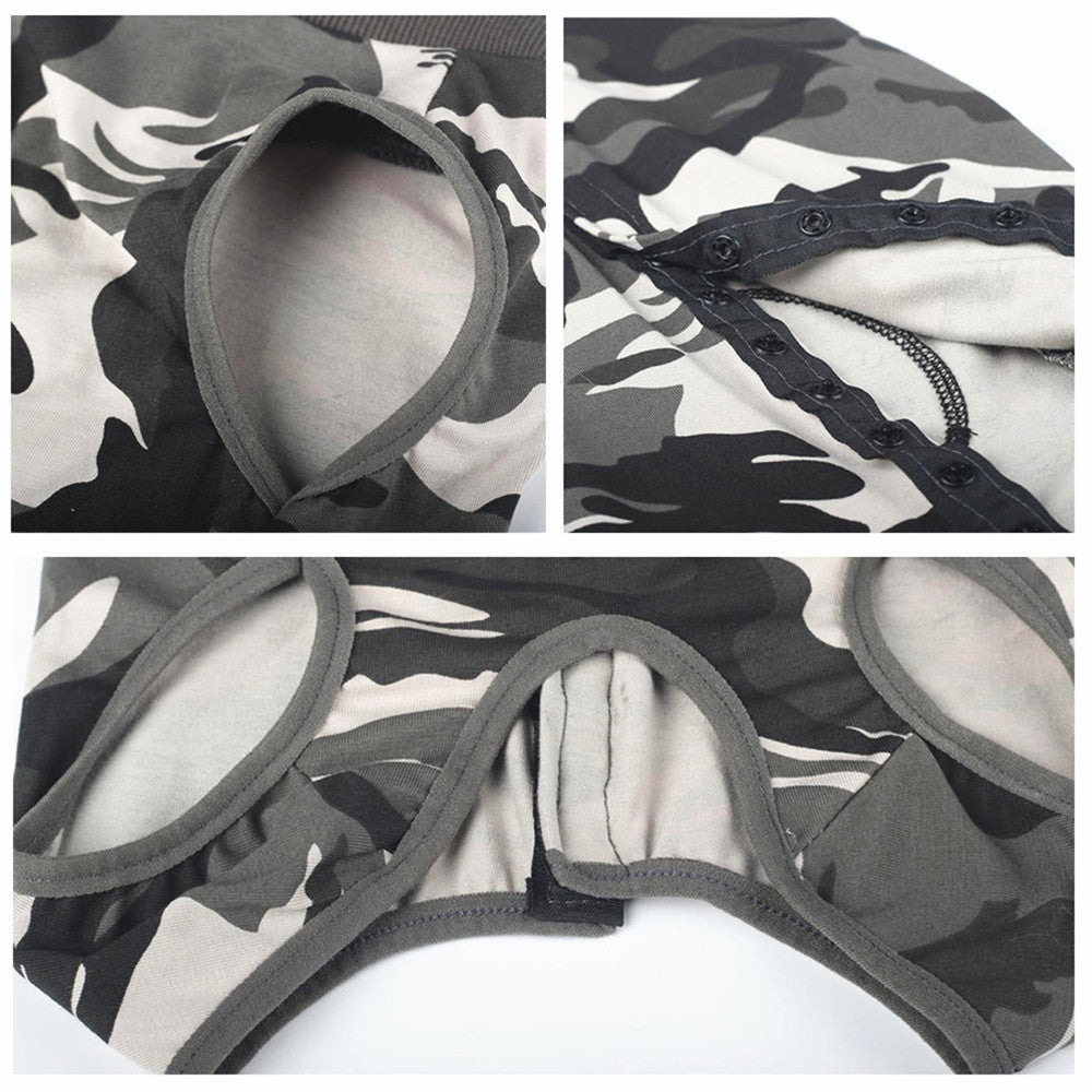 Dog Surgical Recovery Suit Onesie Breathable Abdominal Wounds and Protect Skin Prevent Licking Cone E Collar Alternative After Post-Operation Wear