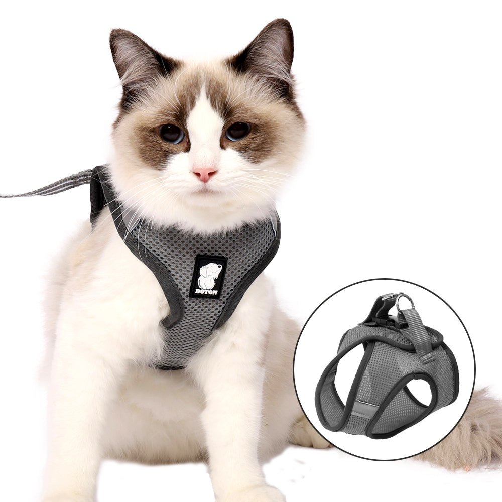 Cat Harness and Leash - Ultra Light Escape Proof Kitten Collar Cat Walking Jacket with Running Cushioning Soft and Comfortable Suitable for Puppies Rabbits