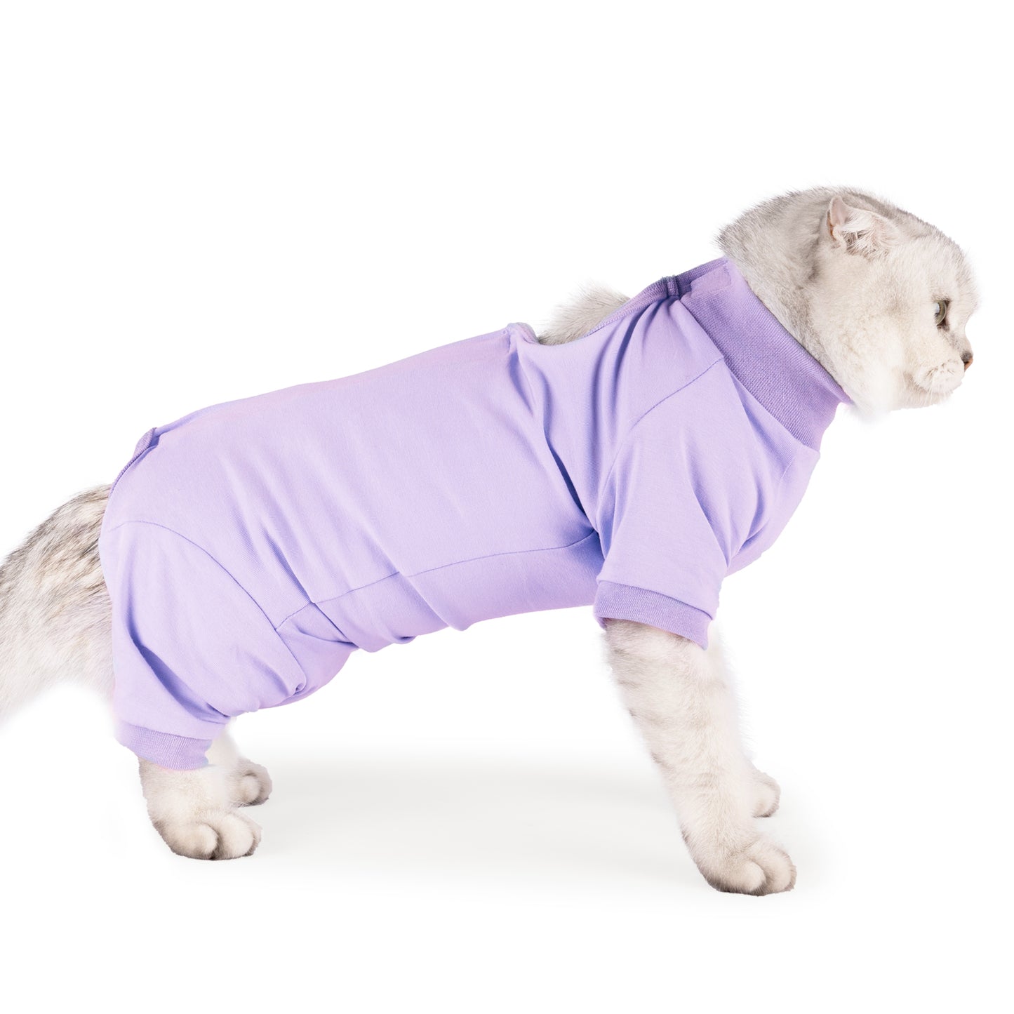 Cat Recovery Suit After Surgery for Female Male Pet Surgical Pajamas Long Sleeve Prevent Shedding Recovery Snugly Suit&E Collar Alternative Onsies for Cats