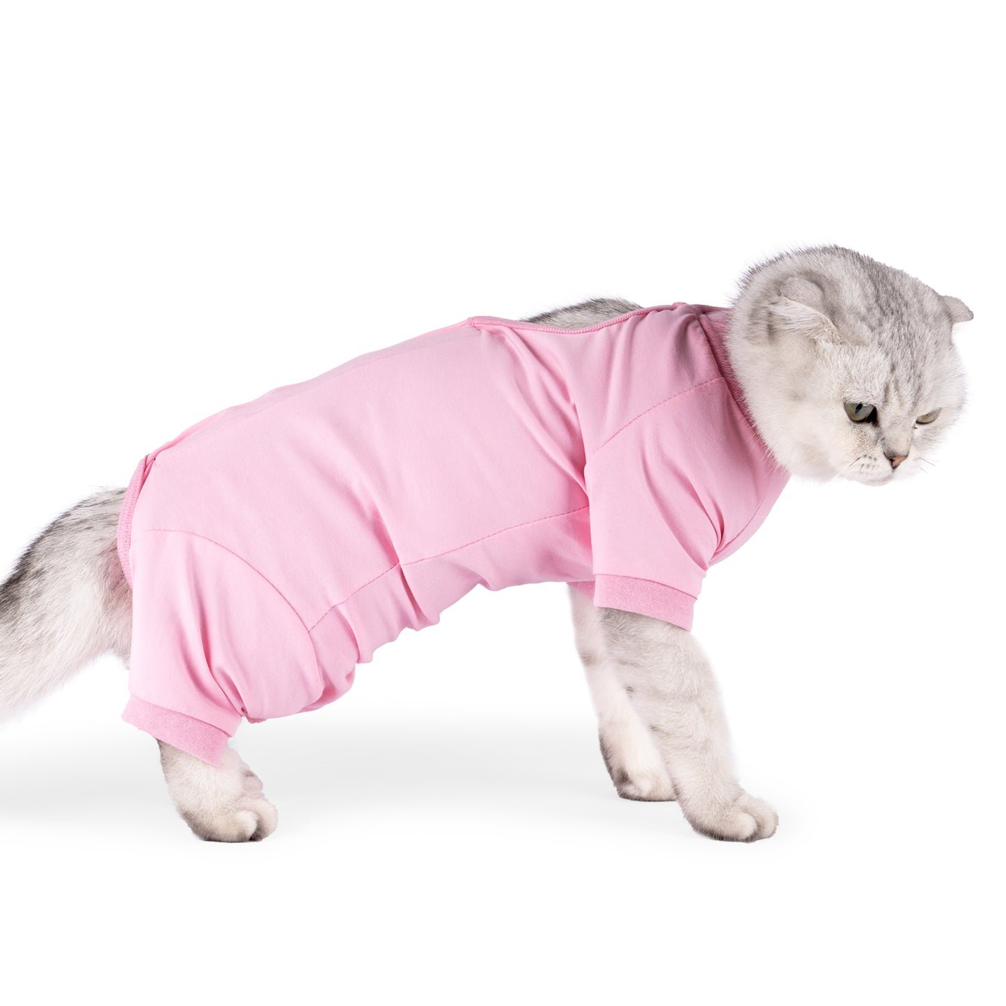 Cat Recovery Suit After Surgery for Female Male Pet Surgical Pajamas Long Sleeve Prevent Shedding Recovery Snugly Suit&E Collar Alternative Onsies for Cats