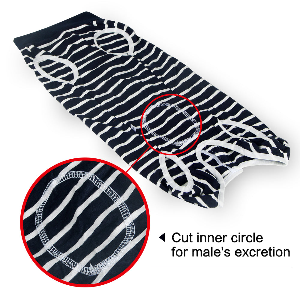 Dog Surgical Recovery Suit Onesie Breathable Abdominal Wounds and Protect Skin Prevent Licking Cone E Collar Alternative After Post-Operation Wear