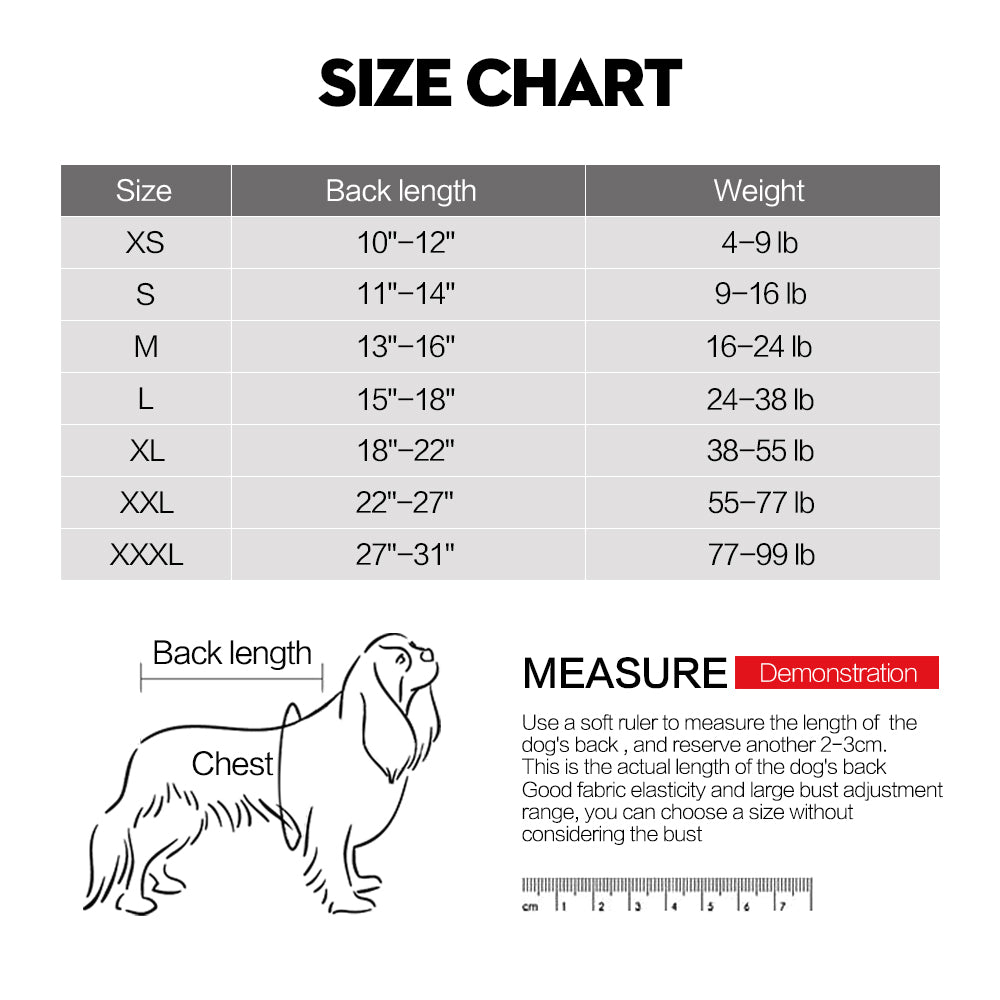 Dog Surgical Recovery Suit Onesie Breathable Abdominal Wounds and Protect Skin Prevent Licking Cone E Collar Alternative After Post-Operation Wear